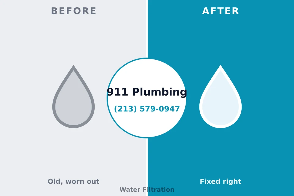Before and after: plumbing company Norwood, NY